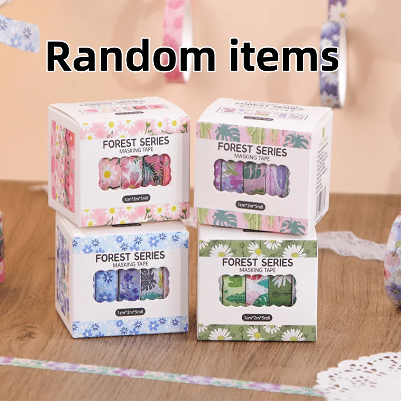 Contain Random Items, 5/20/60Rolls, Floral Washi Tape Set, Decorative Tape for Journaling, Scrapbooking, DIY Crafts