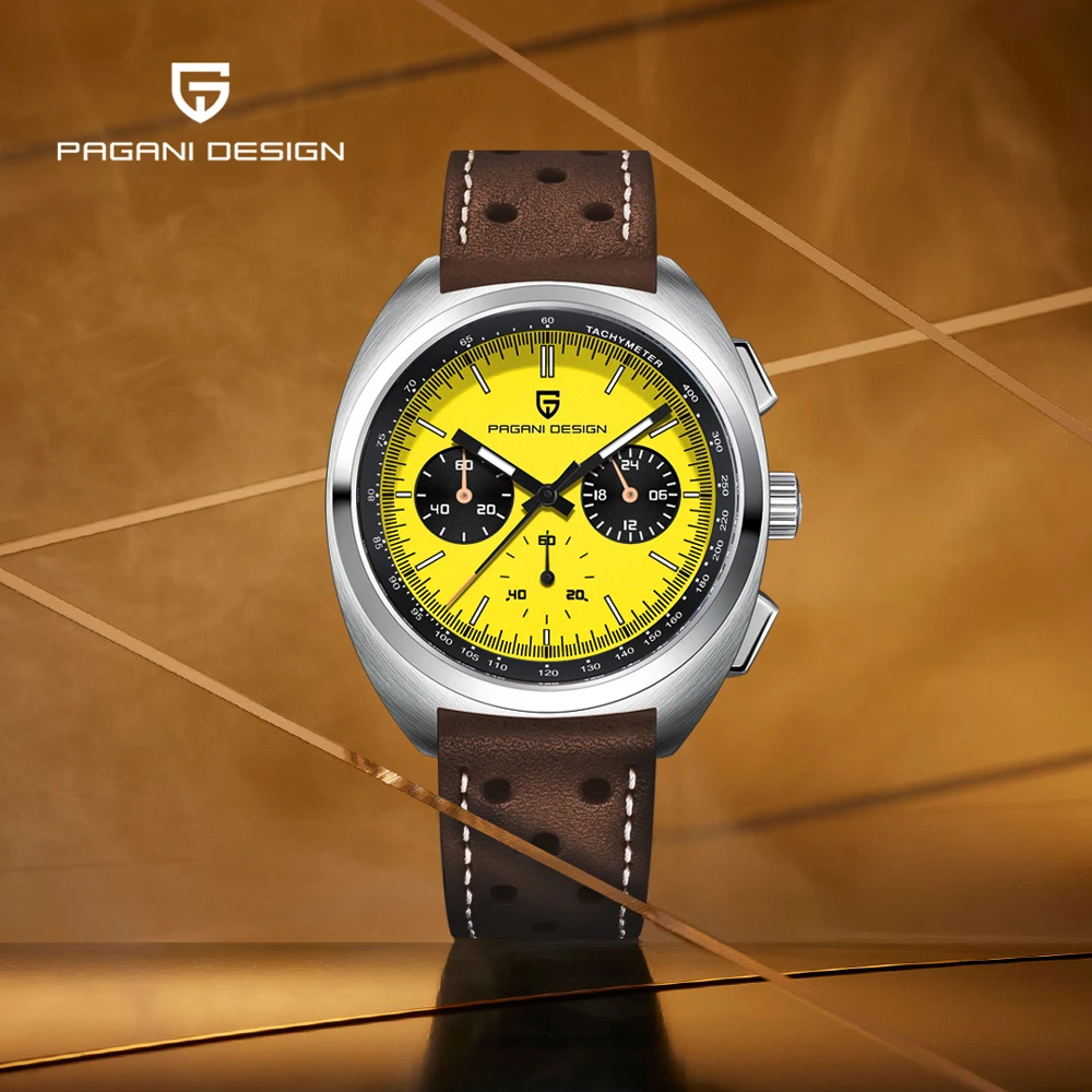 PAGANI DESIGN – montre Panda pour hommes, haut de gamme, chronographe, à Quartz, saphir AR, étanche, lumineuse, horloge, cadeau, nouvelle collection 2025