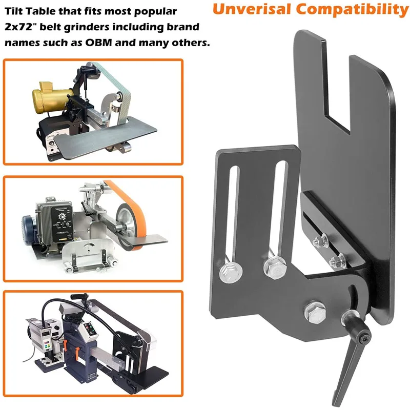 ESUYA Upgraded Belt Grinder Tilt Table Fits Most Popular 2x72\