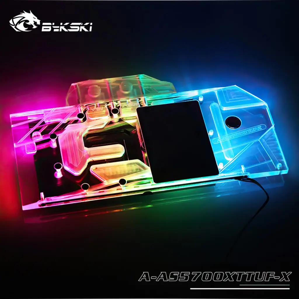 Imagem -05 - Bykski-cobertura Completa Gpu Bloco Rgb para Asus Tuf Gaming x3 Rx5700xt oc A-as5700xttuf-x