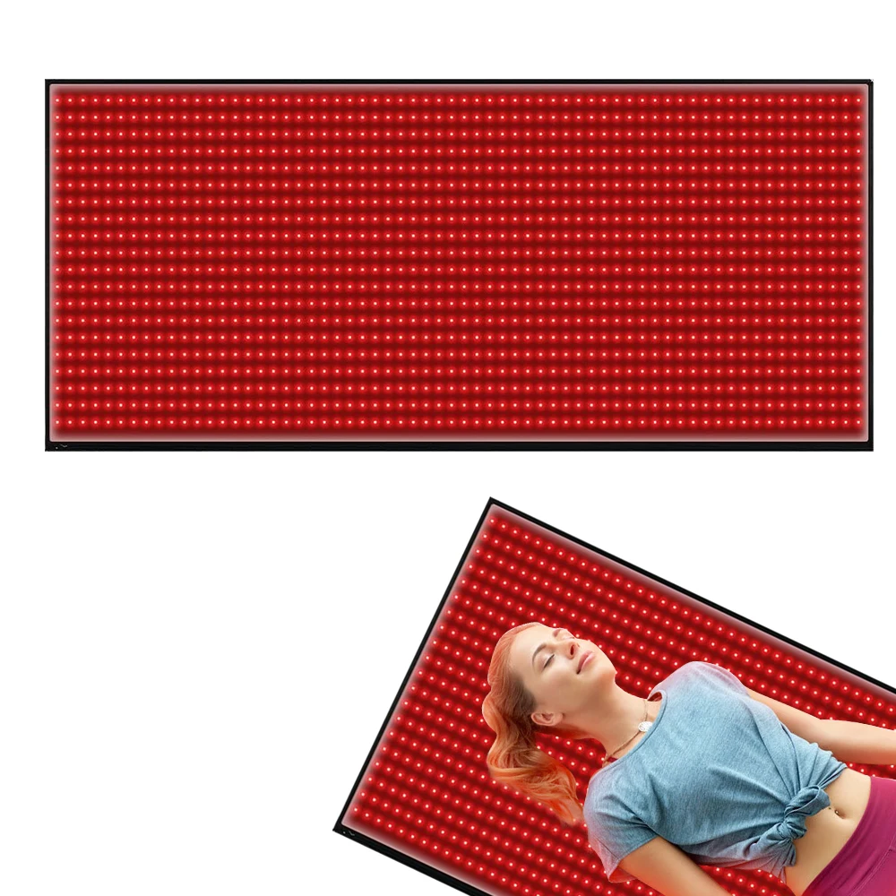 

71inch Red Light Mat for Body 660 850nm Red Light Large Pad 1280 Leds Infrared Light Blanket for Pain Relief, Improved Sleep