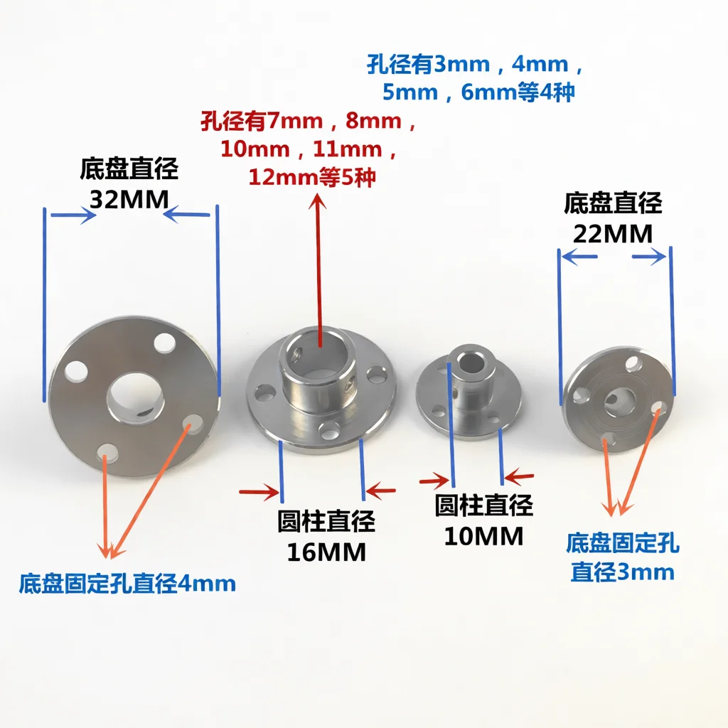 Universal Rigid Flange Coupling Connector Base For Automation Power Transmission Industrial Machinery Motor Shaft Aligning Tool