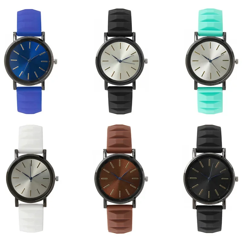 Fashion Simple Silicone Stripes Quartz Watch Women Blue 2024 New Ladies Dress Brands Clocks Wristwatches Relogio Feminino