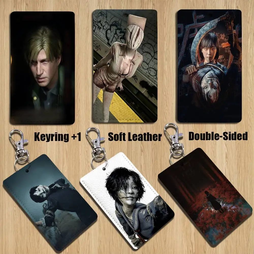 

crazy Silent Hill I like Holder For Bank Business Work Card Holder Student Card Case Bus Card Keychain