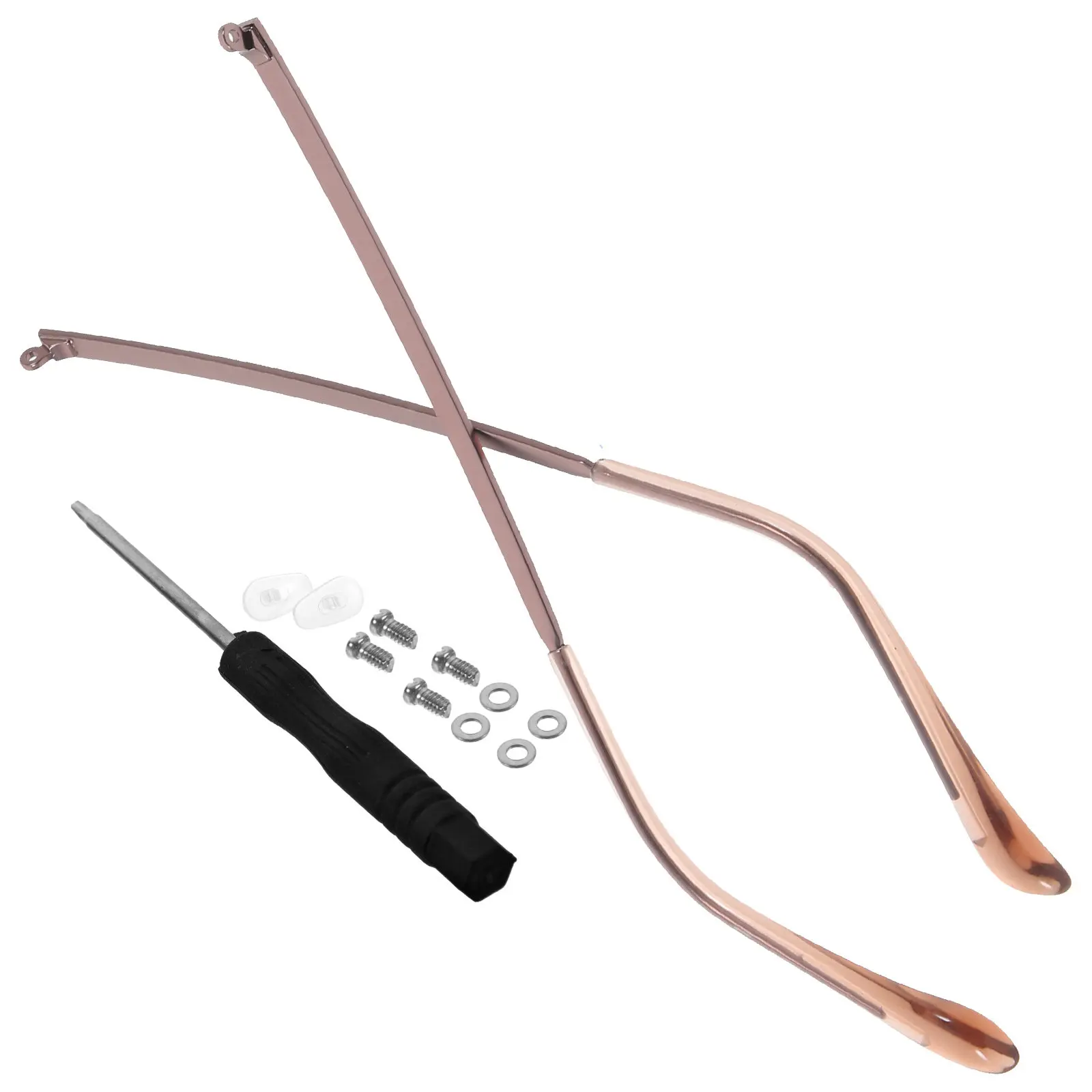 1 Pair Metal Glasses Arm Legs Replacement For Eyeglasses Temple Universal Fit Repair Stylish Non-Slip Design Eyeglasses Parts
