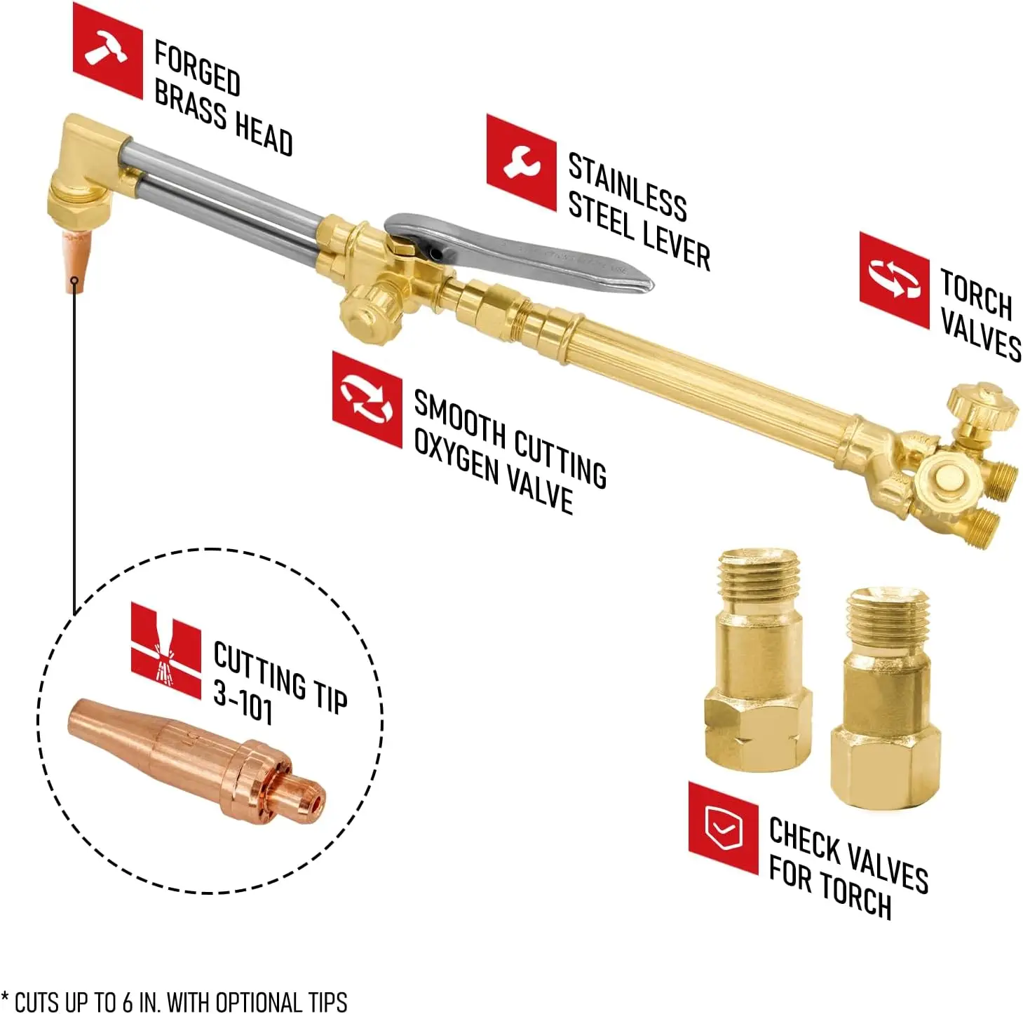 Oxygen & Acetylene Torch Kit 12 Pcs Welding Cutting Torch Kit with Check Valves Precision and Efficiency