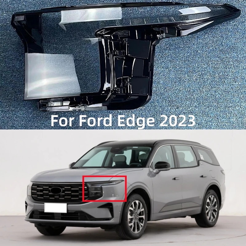 

For Ford Edge 2023 Car Accessory Products Transparent PC Material Headlights Lights Glass Shell