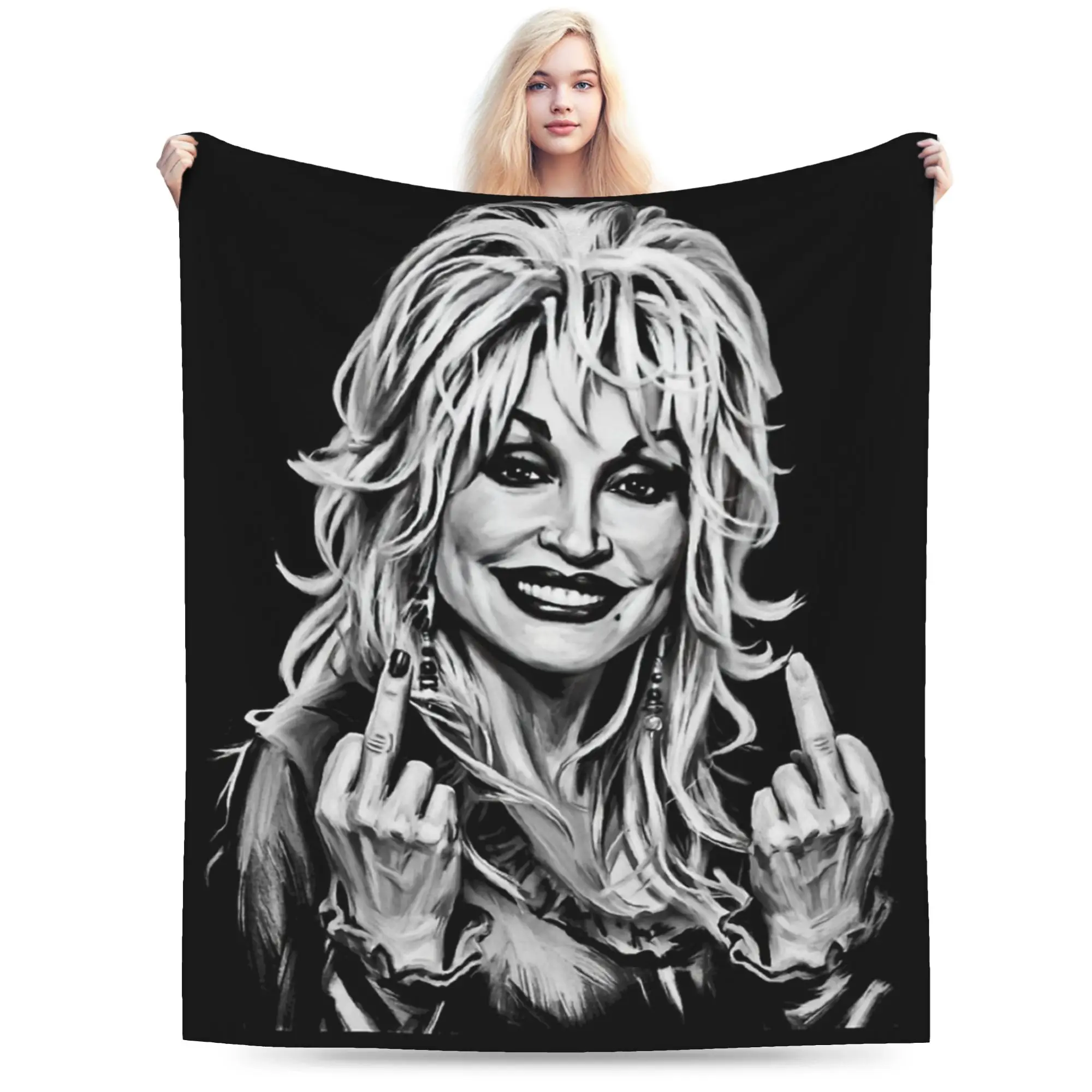 RIP Dolly Parton Throw Blanket for Couch  Soft Cozy Plush Blanket 50x60 Inch Multi-size Bedspreads for All Seasons