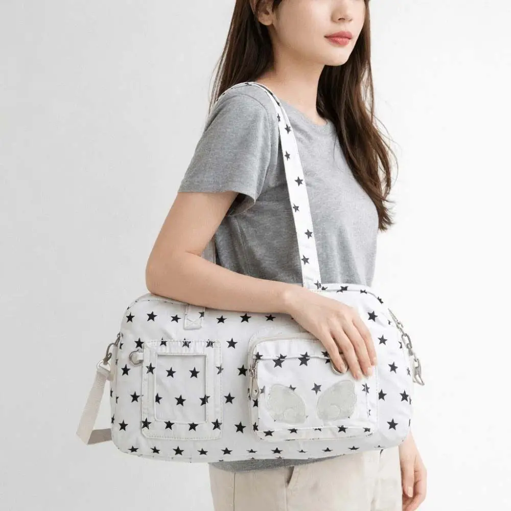 

Сумка-ита с принтом Sweet Star, большая вместимость, для самостоятельного оформления значков, в стиле Лолита, с отделениями в форме сердца и крыльев