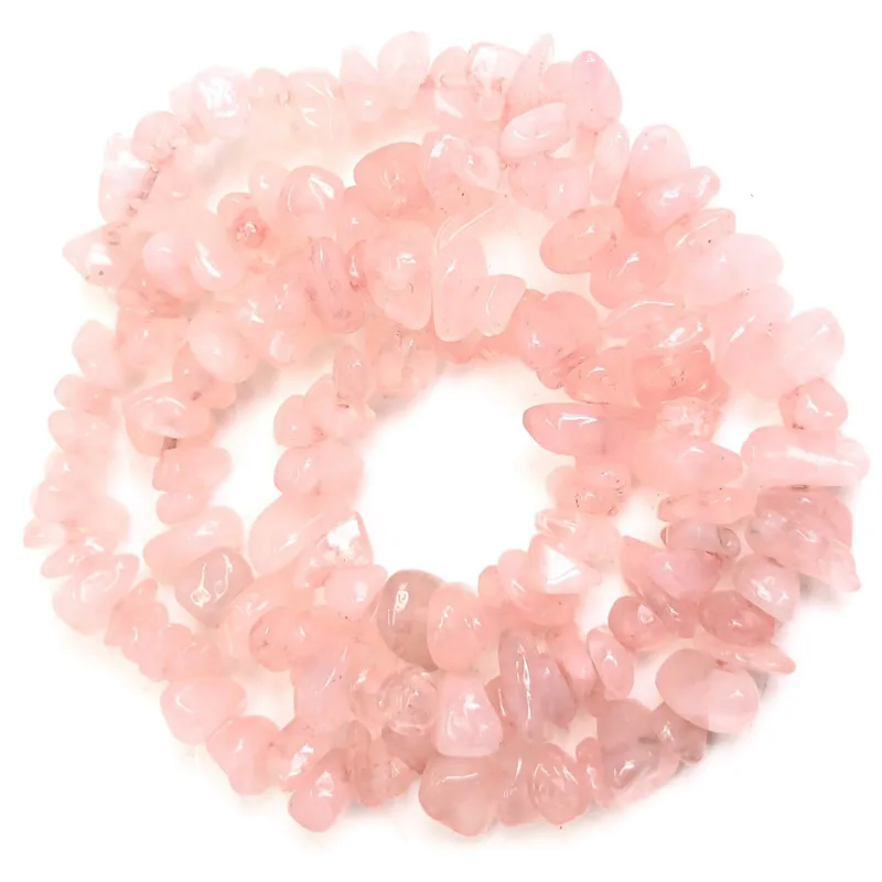 Naturstein-Chip-Perlen, 5–8 mm, unregelmäßiger Kies, Kristallquarz, für die Schmuckherstellung, Freiform-Perlen, DIY-Halskette, Armband, 15'' – Detail 12