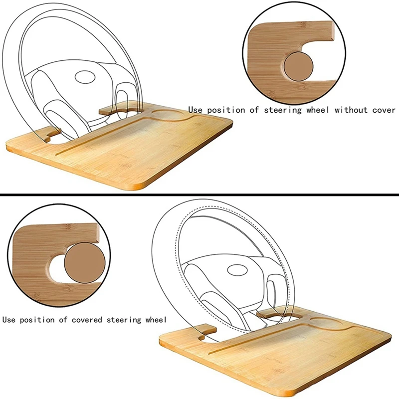 Portable Car Laptop Computer Desk Mount Stand Car Steering Wheel Dining Table Bracket Drink Food Coffee Tray Board