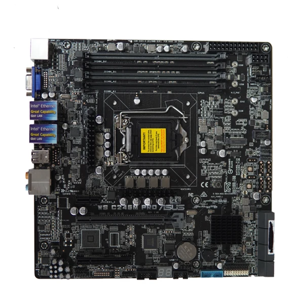 New WS C246M PRO with Intel C246  LGA 1151 i3 i5 i7 DDR4 64GB desktop mothermoard for computer