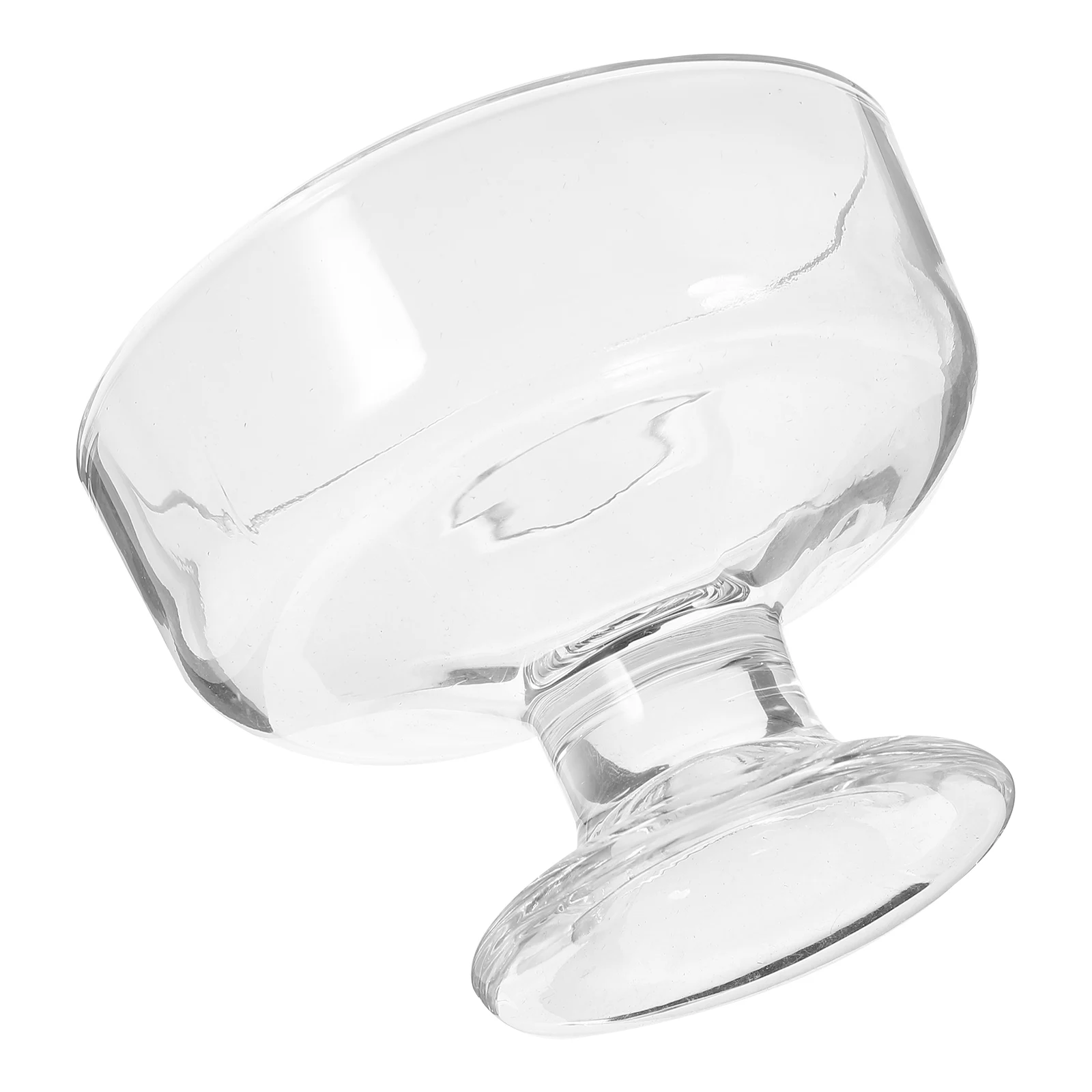 وعاء آيس كريم زجاجي 12 أونصة كوب حلوى عتيق الطراز عالي الوضوح وعاء تقديم قابل لإعادة الاستخدام لزبادي الفاكهة