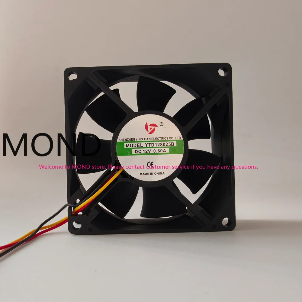 YINGTIAN YTD128025B Cooling Fan Chassis CPU Power Supply  Cooler Radiator 8CM 8025 DC12V 0.60A