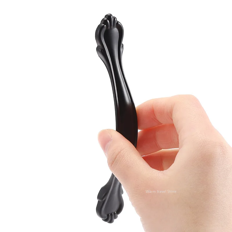 Black Handle for Furniture Cabinet Knobs and Handles Kitchen Drawer handle door Pulls Cupboard Modern aluminum alloy handle