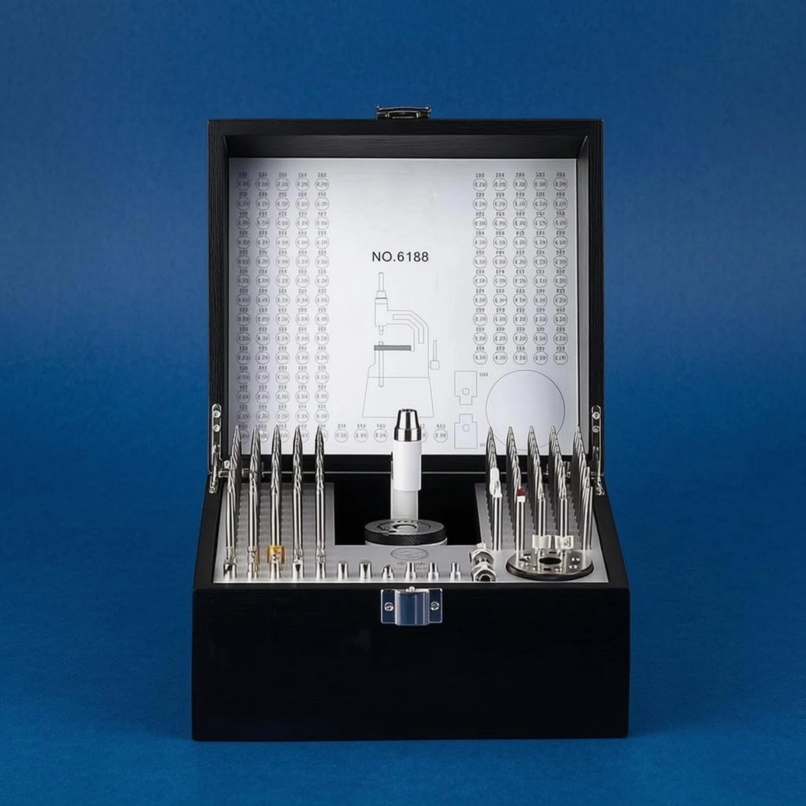 Watch Repair Precision Punch Set Organized Rows Watchmaker Punch Kit Watch Repair Staking Tool Compact Storage