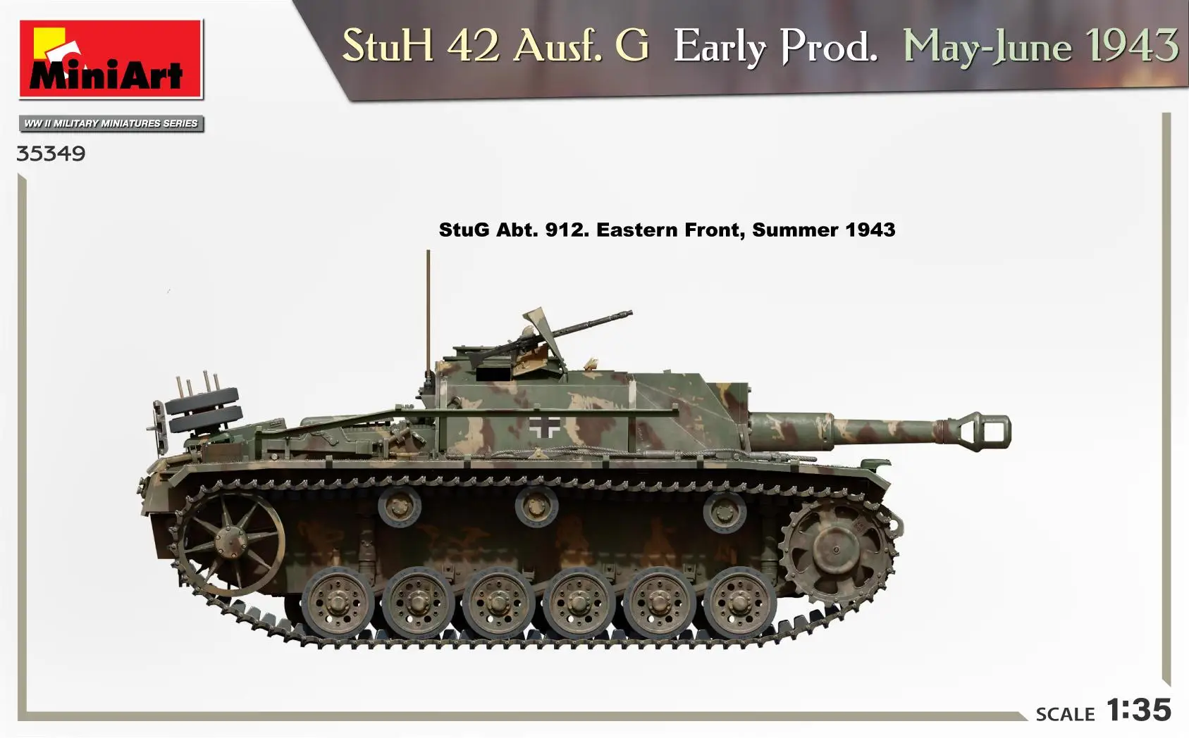 Miniart 35349 1/35ขนาด stuh 42 ausf. G prod. 1943พฤษภาคม-June (รุ่นพลาสติก)