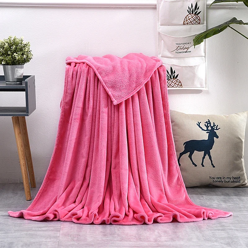 Summer Blankets on The Bed Coral Fleece Blanket for Sofa Queen King Single Size Soft Plaids