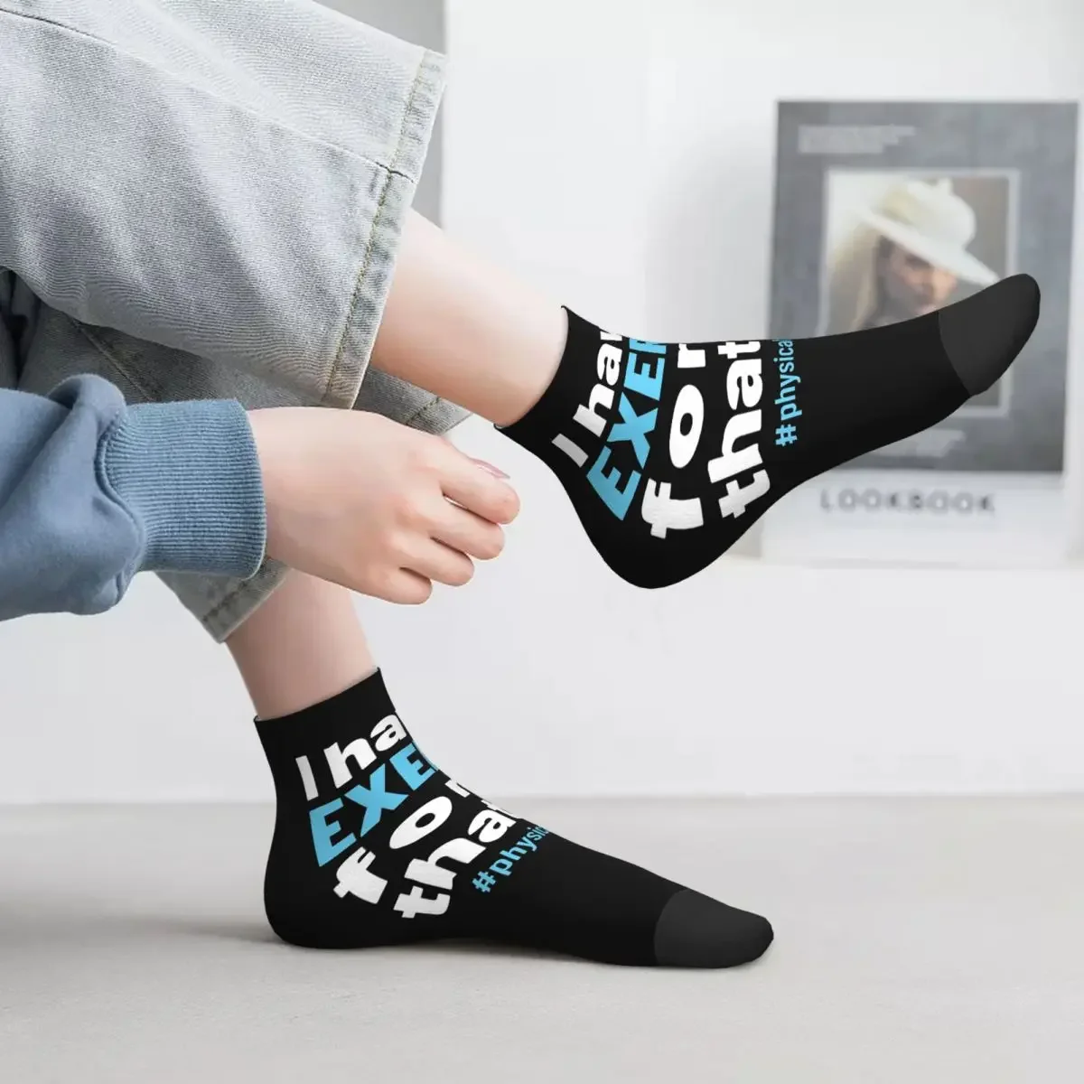 Terapia física Fisio tengo un ejercicio para ese calcetines medias Harajuku calcetines para todas las estaciones accesorios para regalos de hombre y mujer