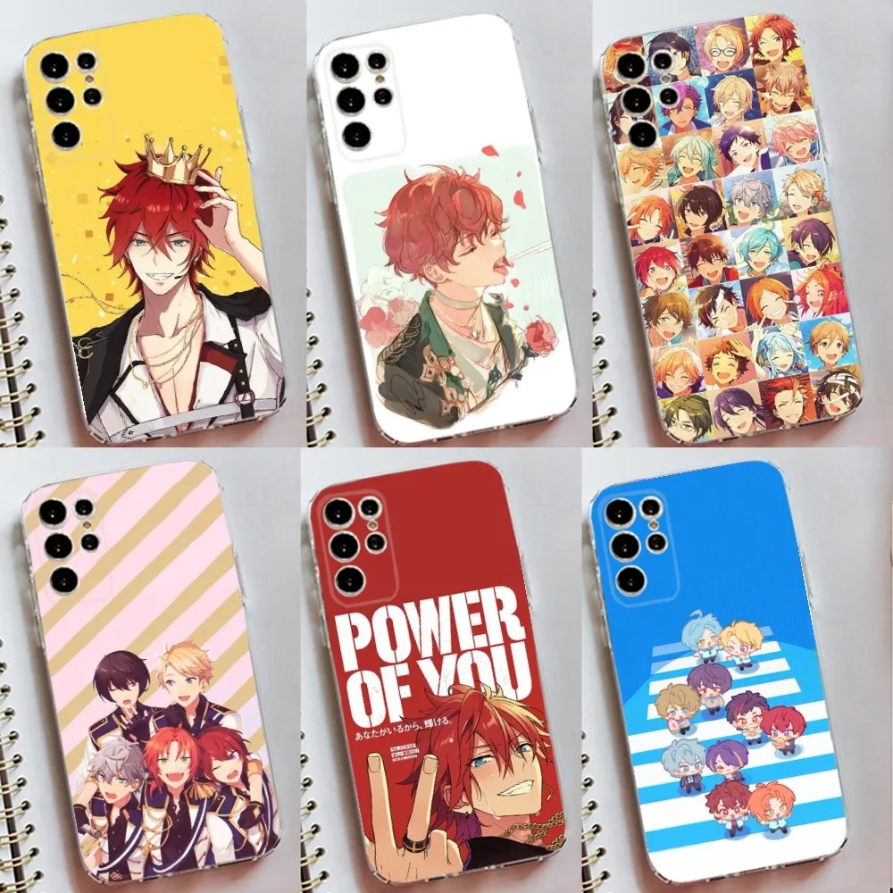 Cartoon Ensemble Stars Phone Case for Samsung S30,S23,S21,S22,S20 Ultra,S20 FE Lite, S10,S9,S8 PIus Cover Clear