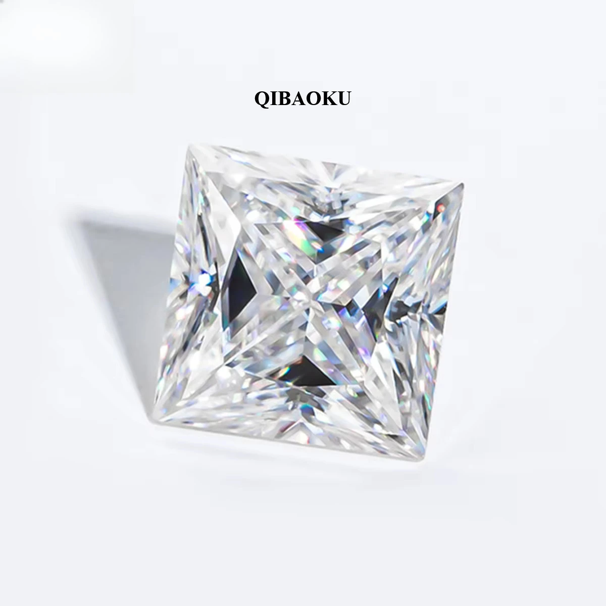 QIBAOKU 0.12-6ct D Color VVS1 Princess Moissanite GRA Certificate Factory Store Onlymoss Loose Moissanite Wholesale 2026