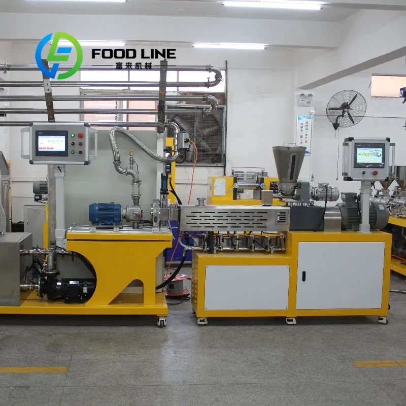 PVC Extruder Machine Parallel Twin Screw Unit For PVC Color Masterbatch Modification And Recycled PVC Granule Reprocessing