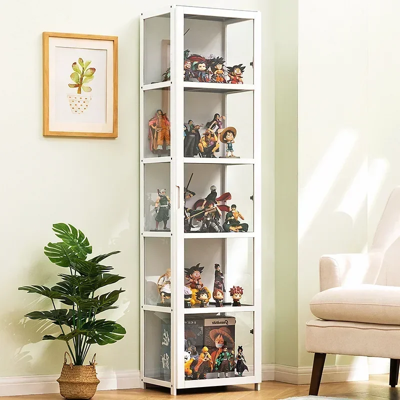 Figure Display Cabinet  Acrylic Display Stand Smoke Cabinet Glass Counter Cosmetics Product Ornament Display Cabinet