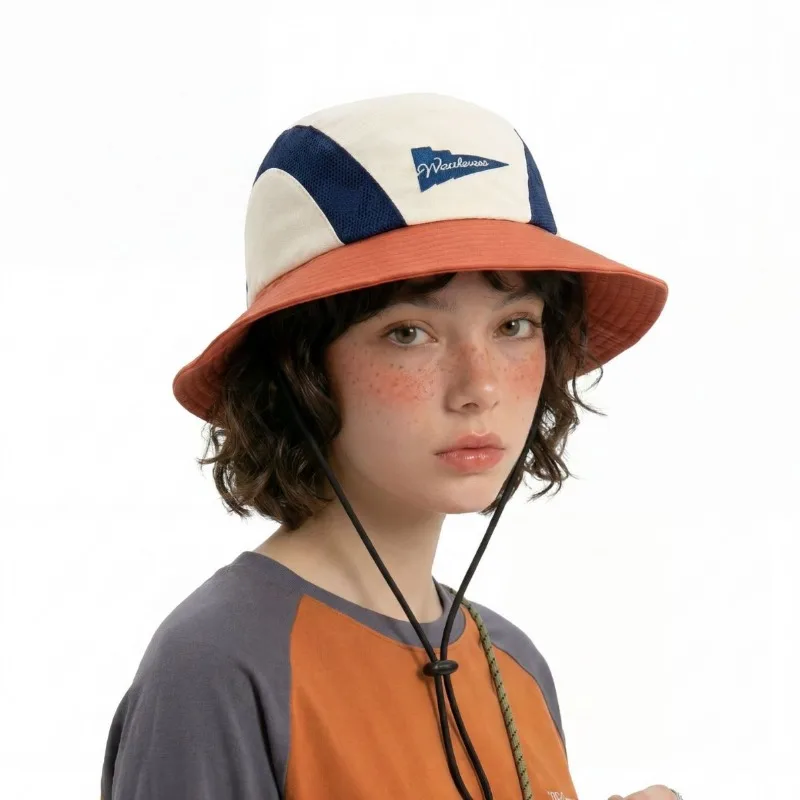 Summer Mesh Breathable Bucket Hat for Women Quick-drying Spliced ​​mountaineering Hats Summer Sun Protection Fishing Cap Men