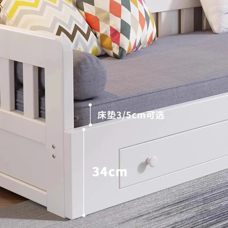 تصميم خشبي حديث سرير نهاري مساحة تخزين أرضية علوية منزل سرير نهاري قابل للطي أبيض Camas De Dormitorio أثاث لغرفة النوم
