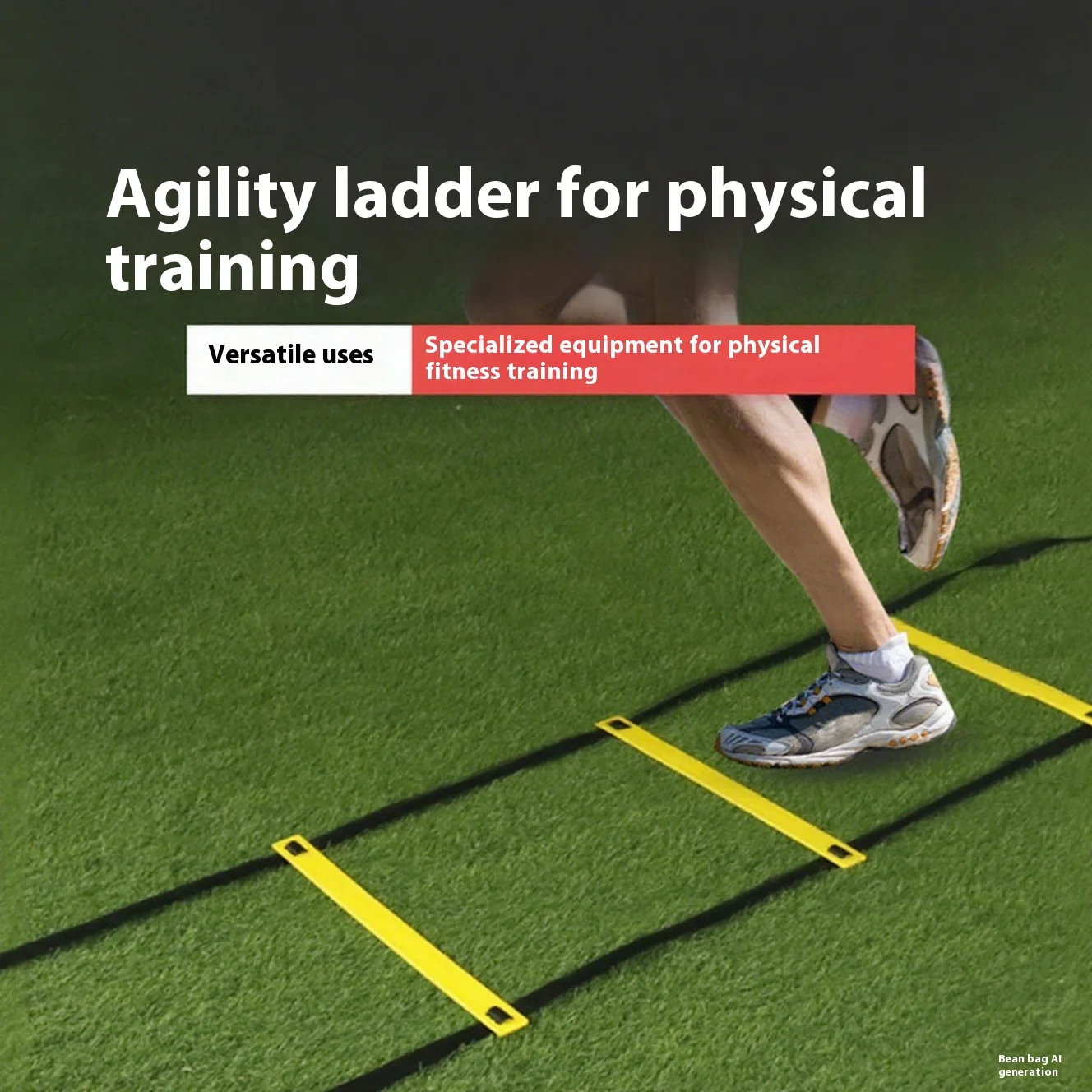 Agile Exercise Ladder Speed Fitness Body Coordination Football Adjustable Nylon Belt Warm up Training Jumping Ladder Tool
