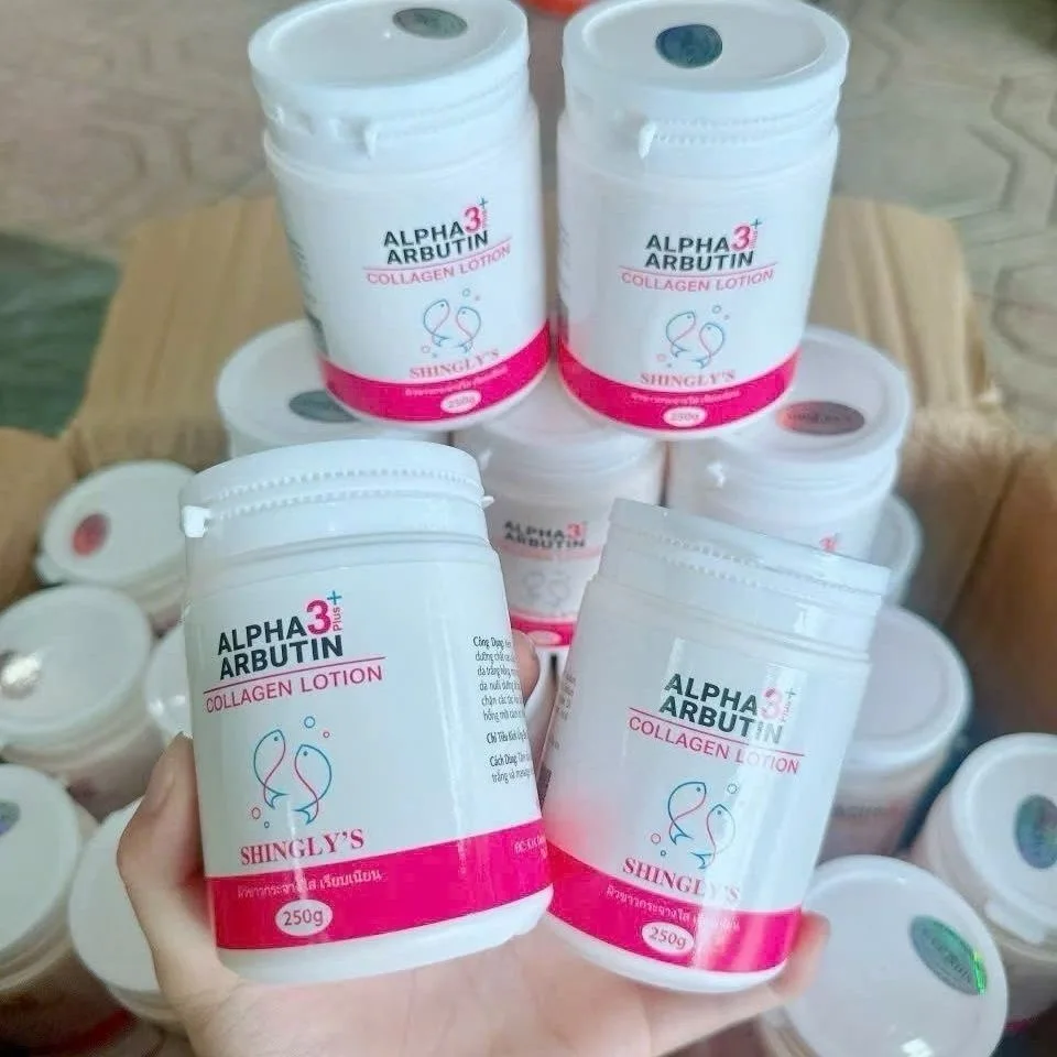 لوشن الجسم ألفا 3 بلس أربوتين كولاجين 200 جرام - مرطب تفتيح البشرة التايلاندي لبشرة مشرقة وتوحيد لون البشرة