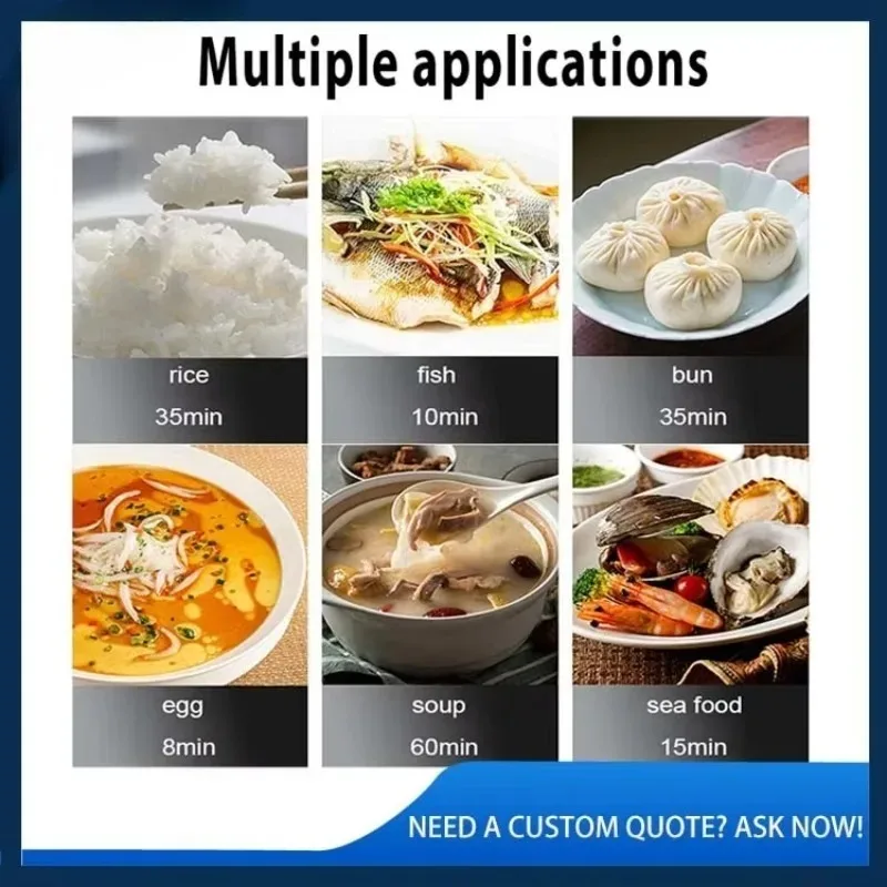 Commercial Kitchen Equipment Gas Food Steamers Industrial Rice Steam Cooker Steamer Machine Cooking Rice Rolls Stainless Steel view 3
