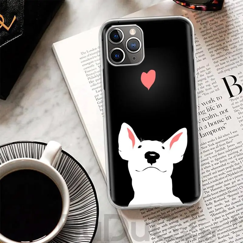 Bull Terrier Dog Puppies Cover For iPhone 16 15 14 13 12 11 Pro Max Apple Phone Case X XS 7 Plus 8 + Art Customized Print Shell