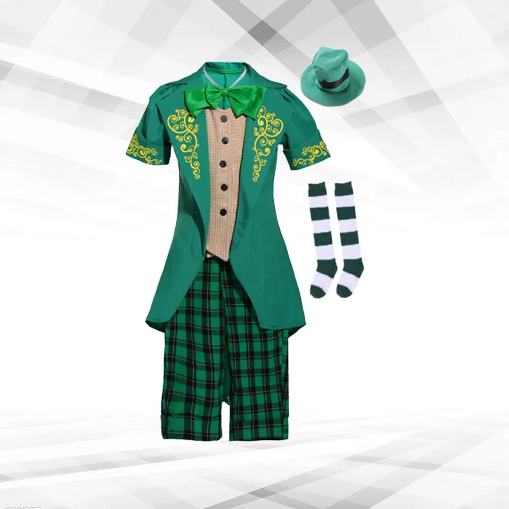 

Children's Elf Suit Leprechaun Hat Pants Halloween Kids Costume Outfit Fancy Clothes Costumes Patrick's