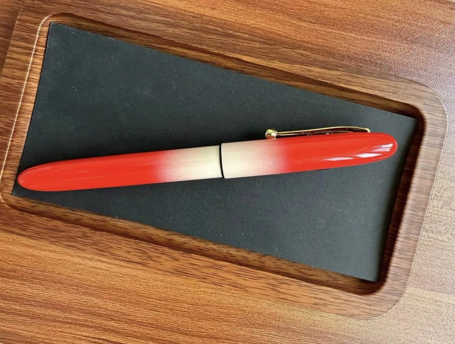 لا بنك الاستثمار القومي مجموعة أحمر أبيض التدرج ورنيش الحرفية النحاس قلم حبر فقط حامل قلم للطيار 74/742/743 بحار 14K/21K البلاتين 3776