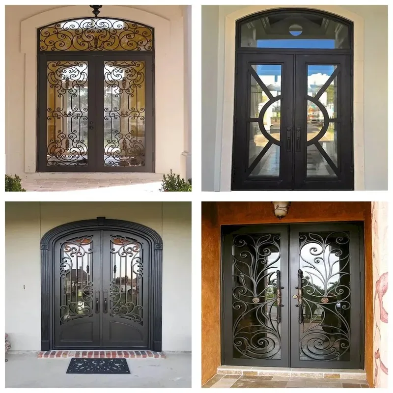 Custom Wrought Iron Door for Garden Courtyard Entrance