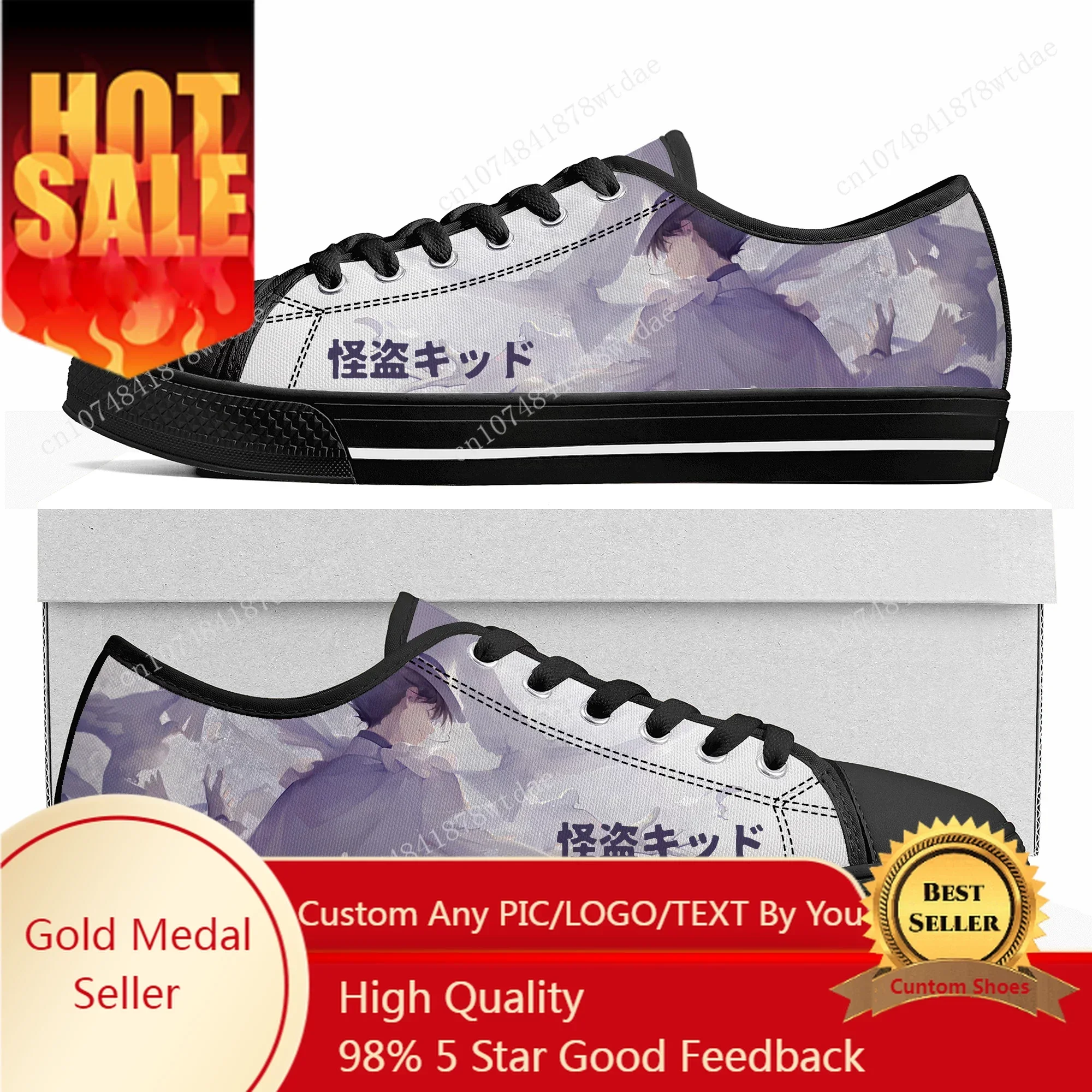 

Kid The Phantom Thief Low Top Sneakers Womens Mens Teenager High Quality Canvas Sneaker Casual Anime Cartoon Customize Shoes