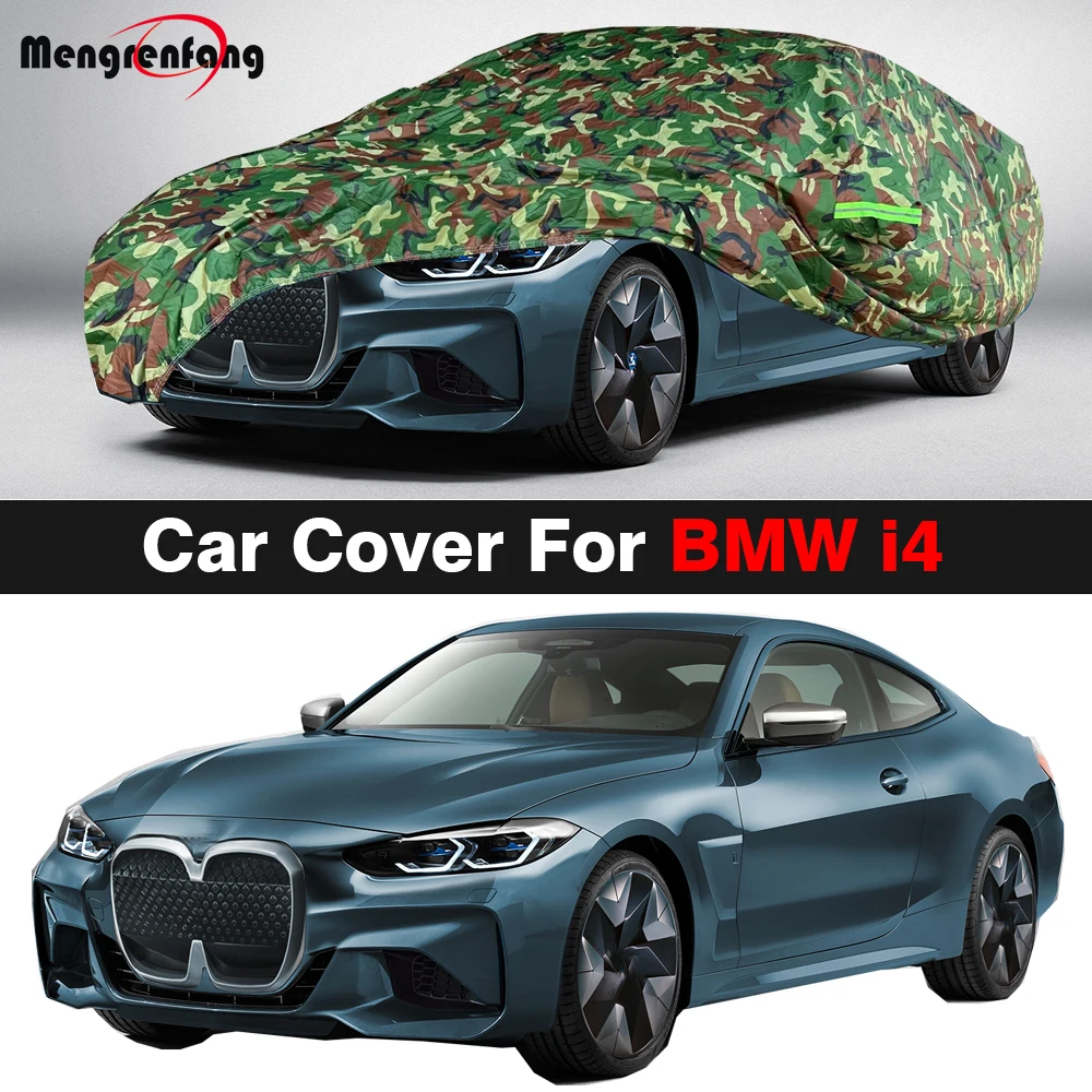 

Waterproof Car Cover For BMW i4 2022-2025 Camouflage Auto Outdoor Anti UV Sun Rain Snow Protection Cover