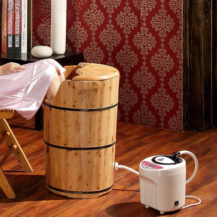 Wooden barrel Cedar foot soaking basin Fumigation adult foot bath bucket