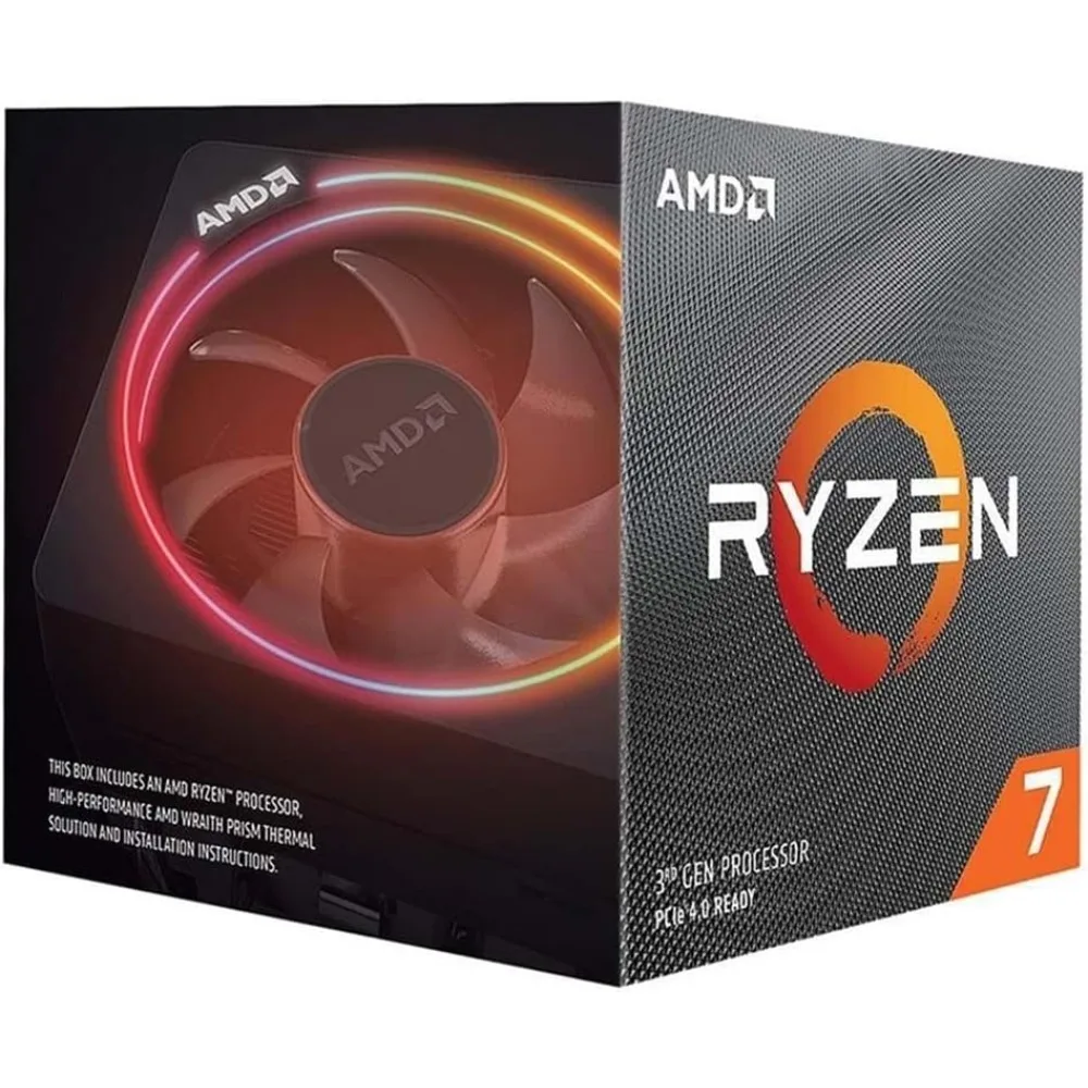 Processador de Desktop Ryzen 7 3700X de 8 Núcleos, 16 Threads Desbloqueado com Cooler LED Wraith Prism