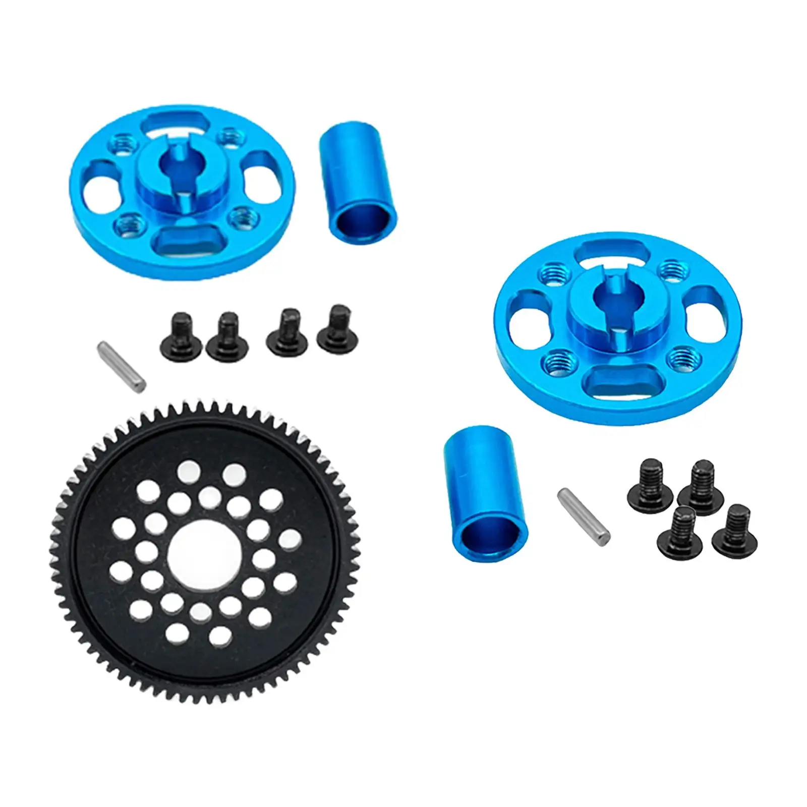 1/10 RC High Speed Gear Set Upgrade Parts 54500 Aluminum Kit Metal RC Gears for Tamiya TT 02 Crawler RC Hobby Car Model Kit