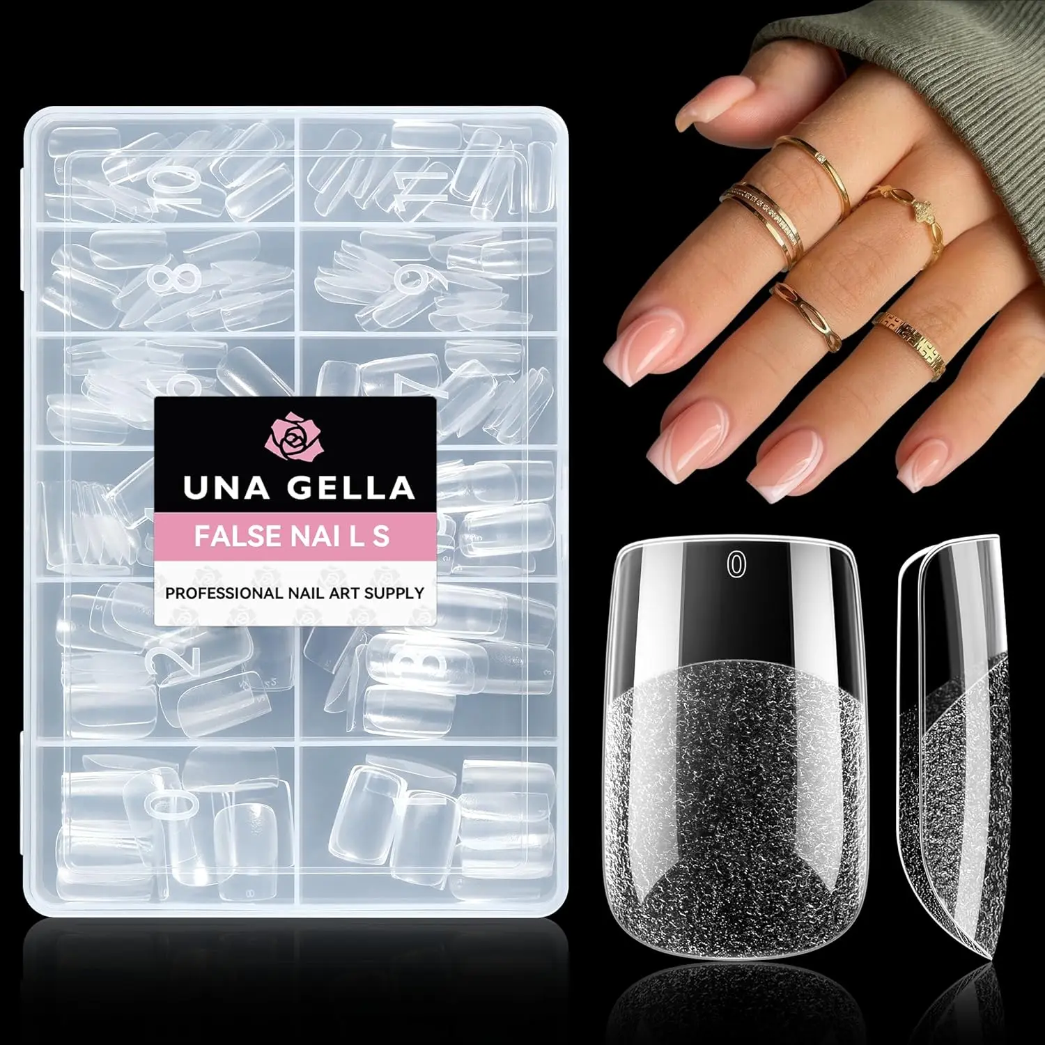 

Gel Nail Tips Short Square 216pcs Press on Nails Pre-shaped Fake Nails for Full Cover Acrylic Nail Extension Home DIY