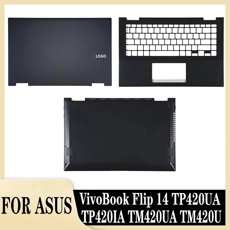 New for VivoBook Flip 14 TP420UA TP420IA TM420IA TM420UA TM420U LCD Back Cover Palmrest Bottom Case Upper Top Cover