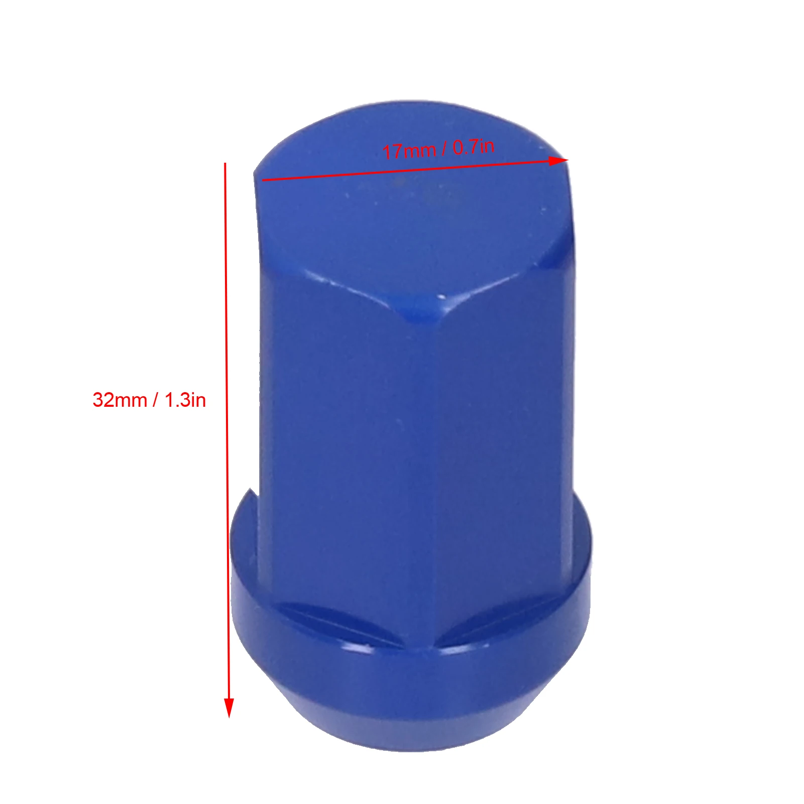 

20pcs Wheel Lug Nuts M12x1.5 Thread 1.3in Height 7075-T6 Aluminum Locking Lug NutsBlue