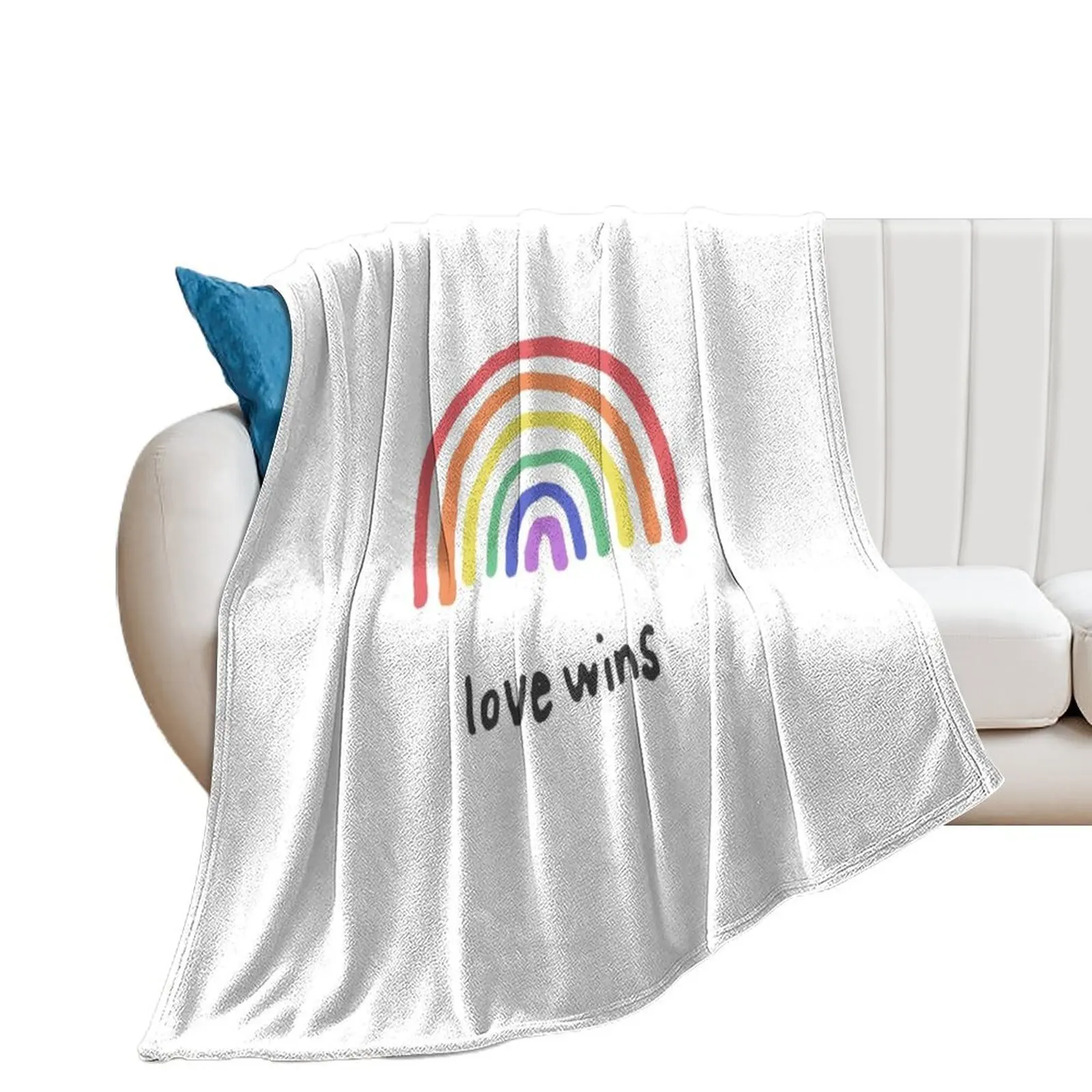 LGBTQA+PRIDE [Love Wins] Throw Blanket Loose Giant Sofa Kid'S Blankets