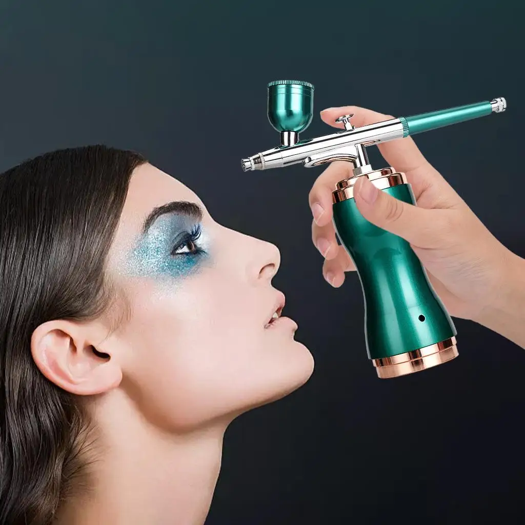 Mini Airbrush Compressor Kit Rechargeable with Air Brush USB Handheld Spray Pump Nail Drawing Craft