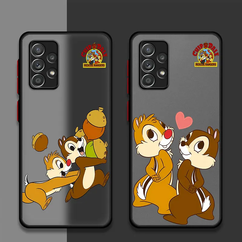 Disney Chip 'n' Dale Cartoon Phone Case for Samsung Galaxy A71 4G A31 A12 A14 A13 A52 A51 A30 A34 5G A70 A30s A50 Soft Cover