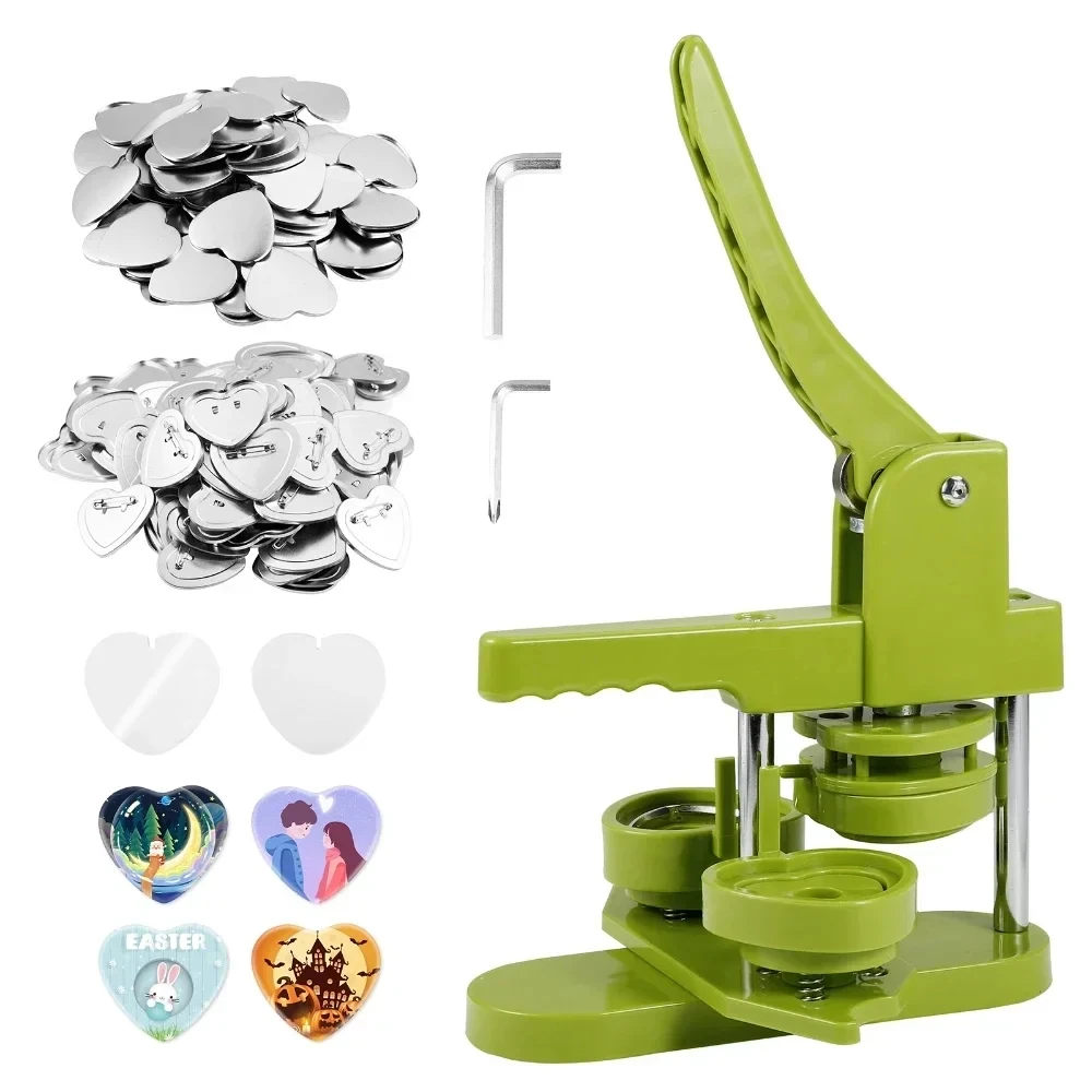 Hot Sales Heart Shaped Badge Machine Badge Machine Self-made Bar Pump Machine Bar Pump Holder Pressing Mold Badge Machine