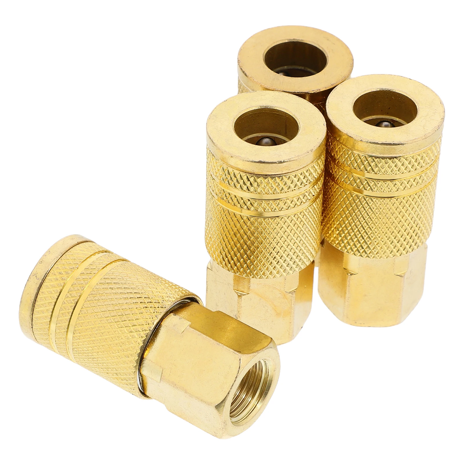 

4 Pcs Female Air Tool Fittings Quick Connect Coupler Hydraulic pneumatic Internal Thread Steel Material Efficient Connection