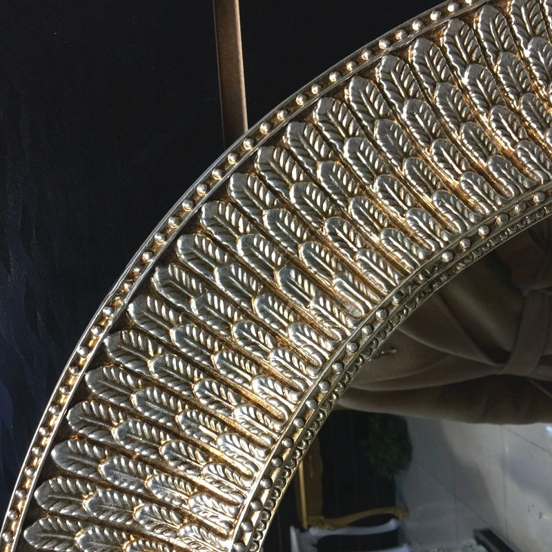 Europeanism Retro Makeup Mirror,oval Wall-mounted Decorative Mirror with Peacock Tail Feather Shape Frame,80*95 Bathroom Mirror